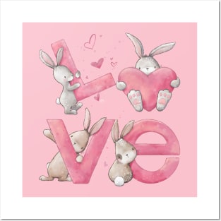 Bunny Love Posters and Art